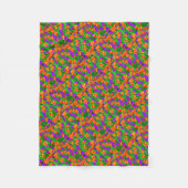 Pop Art Neon Tulips Fleece Deken (Voorkant)