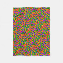 Pop Art Neon Tulips Fleece Deken