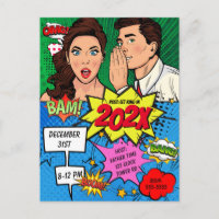 Pop Art New Years Eve Party Comic