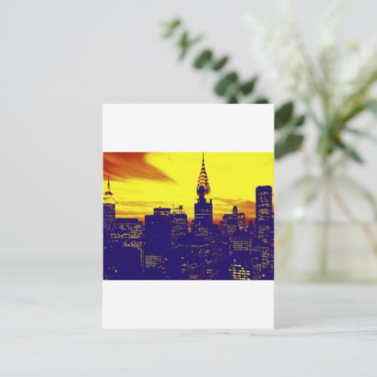 Pop Art New York Briefkaart (Staand voorkant)