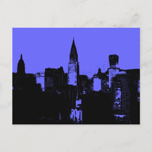 Pop Art New York City Briefkaart (Voorkant)