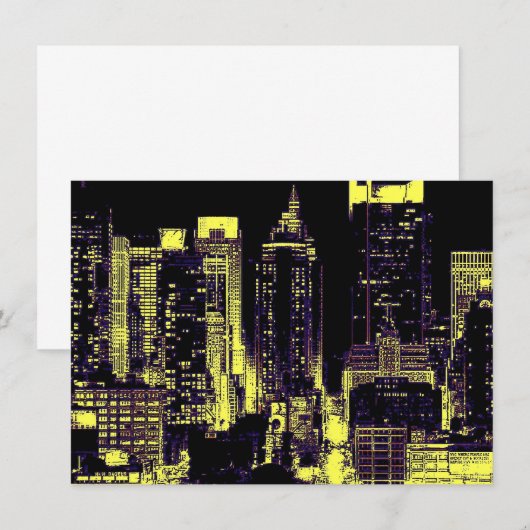 Pop Art New York City Kaart (Voorkant / Achterkant)