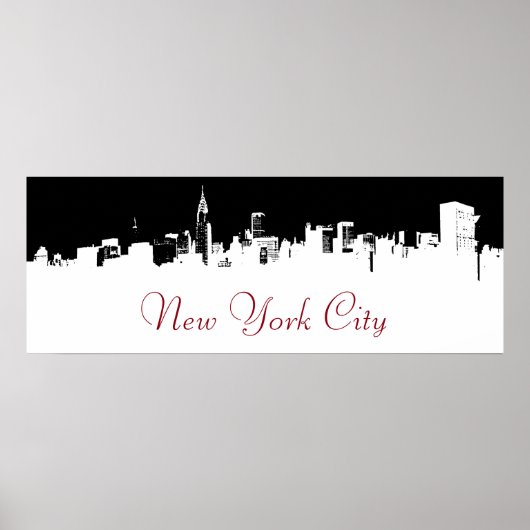 Pop Art New York City Panorama Poster (Voorkant)