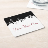 Pop Art New York City Panorama Poster Kartonnen Onderzetters (Schuin)