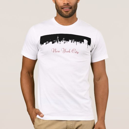 Pop Art New York City Panorama Poster T-shirt (Voorkant)