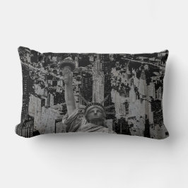 Pop Art New York City Vrijheidsbeeld in Manhattan Kussen