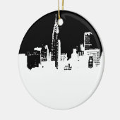 Pop Art New York Keramisch Ornament (Links)
