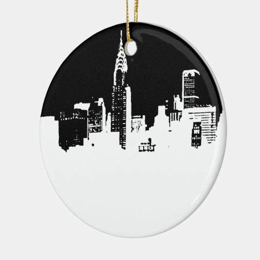 Pop Art New York Keramisch Ornament (Links)