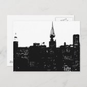 Pop Art New York Silhouette Briefkaart (Voorkant / Achterkant)