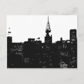 Pop Art New York Silhouette Briefkaart (Voorkant)