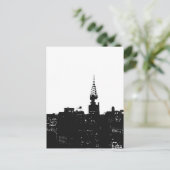 Pop Art New York Silhouette Briefkaart (Staand voorkant)
