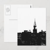 Pop Art New York Silhouette Briefkaart (Voorkant / Achterkant)