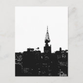 Pop Art New York Silhouette Briefkaart (Voorkant)