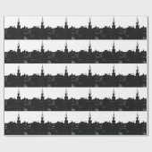 Pop Art New York Silhouette Cadeaupapier (Vlak)