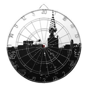 Pop Art New York Silhouette Dartbord