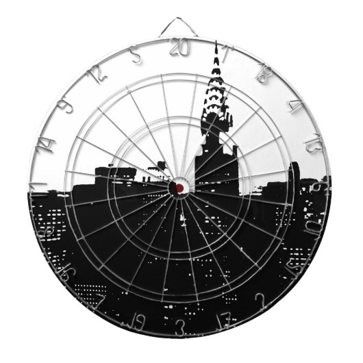 Pop Art New York Silhouette Dartbord (Voorkant)