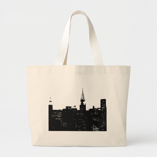 Pop Art New York Silhouette Grote Tote Bag (Voorkant)