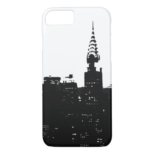 Pop Art New York Silhouette iPhone 7 Hoesje (Achterkant)