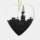 Pop Art New York Silhouette Keramisch Ornament (Links)