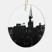 Pop Art New York Silhouette Keramisch Ornament (Links)