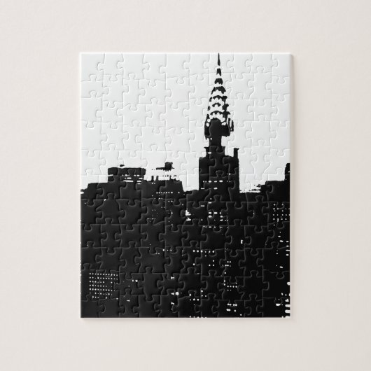 Pop Art New York Silhouette Legpuzzel (Verticaal)