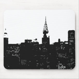 Pop Art New York Silhouette Muismat
