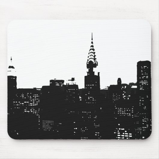 Pop Art New York Silhouette Muismat (Voorkant)