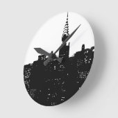 Pop Art New York Silhouette Ronde Klok (Hoek)