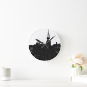 Pop Art New York Silhouette Ronde Klok (Huis)