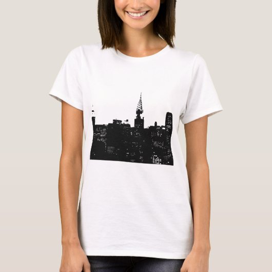 Pop Art New York Silhouette T-shirt (Voorkant)