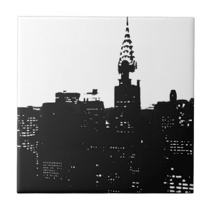 Pop Art New York Silhouette Tegeltje