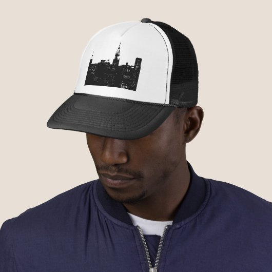 Pop Art New York Silhouette Trucker Pet (In situ)