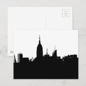 Pop Art New York Skyline Silhouette Briefkaart (Voorkant / Achterkant)