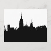 Pop Art New York Skyline Silhouette Briefkaart (Voorkant)