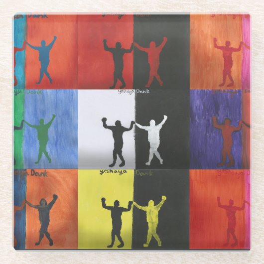 Pop art no.1 by Yeshaya Dank - Glazen Onderzetter (Voorkant)