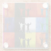 Pop art no.1 by Yeshaya Dank - Glazen Onderzetter (Achterkant)