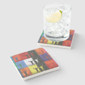 Pop art no.1 by Yeshaya Dank - Stenen Onderzetter (Zijkant)