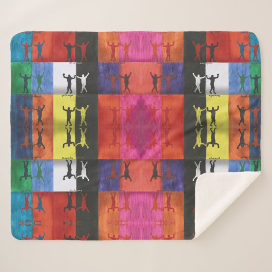 Pop art no.1 by Yeshaya Dank - unity & harmony Sherpa Deken (Voorkant (horizontaal))