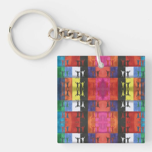 Pop art no.1 by Yeshaya Dank - unity & harmony Sleutelhanger (voorkant)