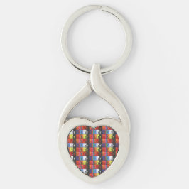 Pop art no.1 by Yeshaya Dank - unity & harmony Sleutelhanger