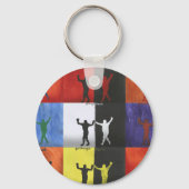 Pop art no.1 by Yeshaya Dank - unity & harmony Sleutelhanger (Achterkant)