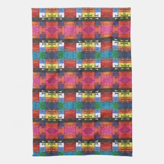 Pop art no.1 by Yeshaya Dank - unity & harmony Theedoek (Verticaal)