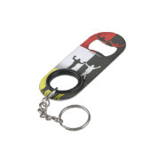 Pop art no.1 van Yeshaya Dank - Unity & Harmony Mini Flessenopener (Achterkant Gekanteld)