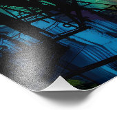 Pop Art: Noche de Café Tropical Foto Afdruk (Hoek)