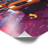 Pop Art: Noche en Times Square Foto Afdruk (Hoek)