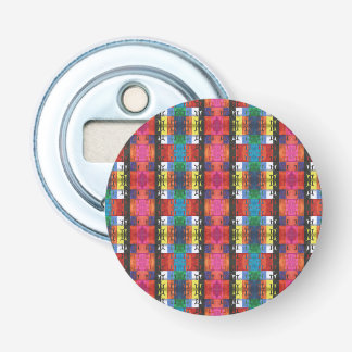 Pop art nr.1 van Yeshaya Dank - eenheid & harmonie Button Flesopener