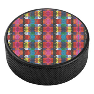 Pop art nr.1 van Yeshaya Dank - eenheid & harmonie Hockey Puck