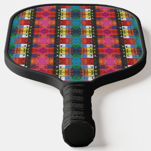 Pop art nr.1 van Yeshaya Dank - eenheid & harmonie Pickleball Paddle