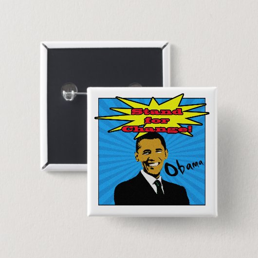 Pop Art Obama Button (Voorkant /achterkant)