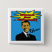 Pop Art Obama Button (Voorkant)
